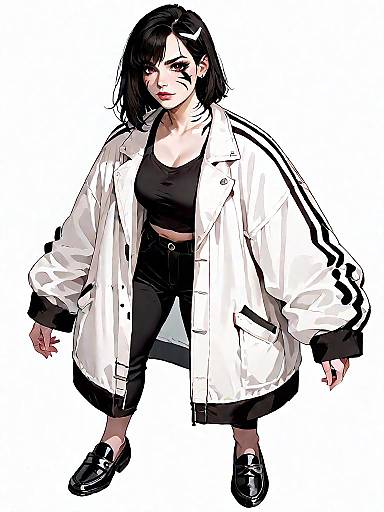 Stylish Woman in Casual Streetwear