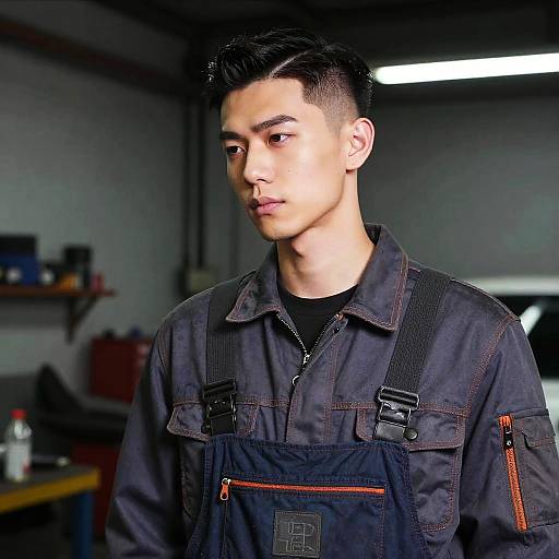Mechanic with Slick Back Undercut