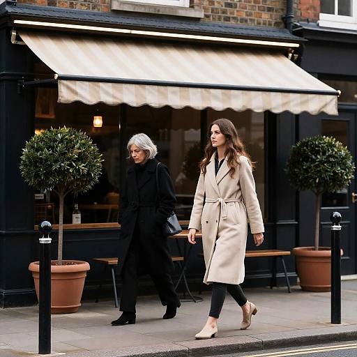 Café Street Scene with Two Women