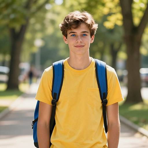 Confident Young Male in Sunny Park