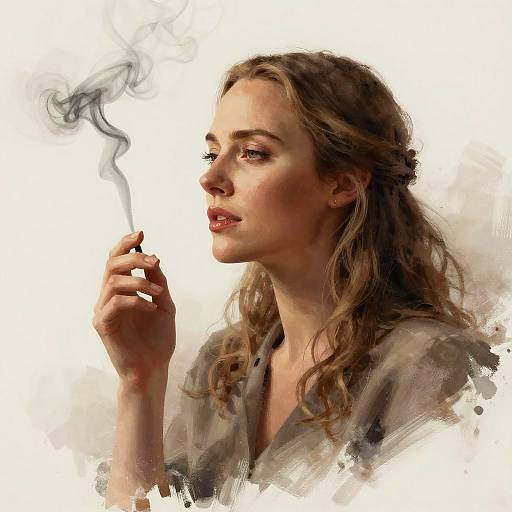 Emily Blunt Inspired Artistic Illustration