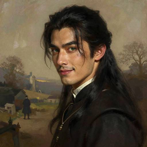 Victorian Assassin with Green Eyes