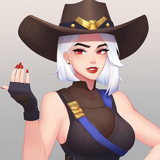 Illustration of Ashe (overwatch), overwatch in the style of Blueberry (5959)