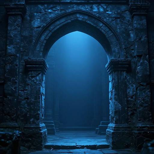 Ethereal Blue Stone Archway Secrets