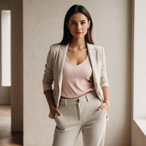Elegant Indoor Fashion: Stylish Woman Posing