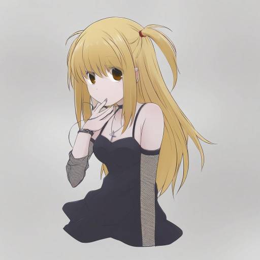 Illustration of Amane misa, death note in the style of Hazuki haru