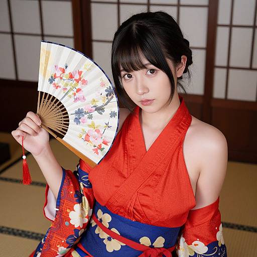 Realistic Young Woman in Tsuyu Costume