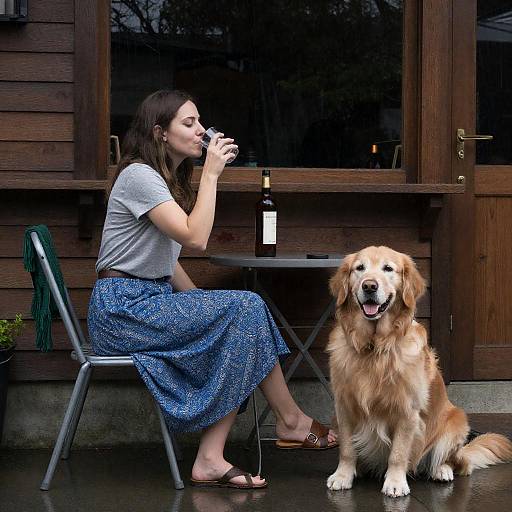 Cozy Rainy Day Scene with Dog