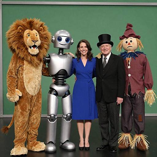 Five Unique Characters in Green Scene