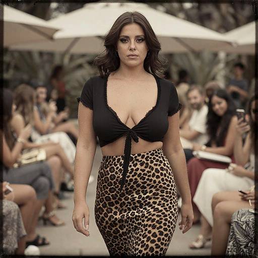 Confident Woman at Luxury Fashion Show