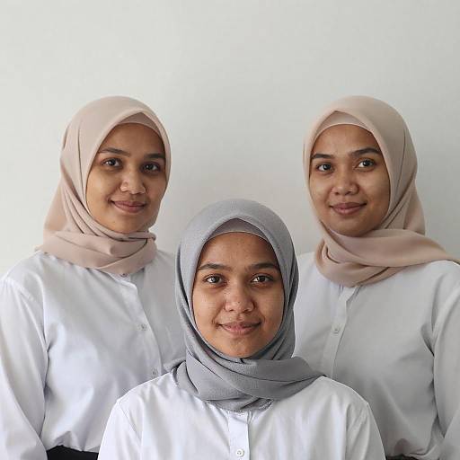 Portrait of Three Smiling Asian Women