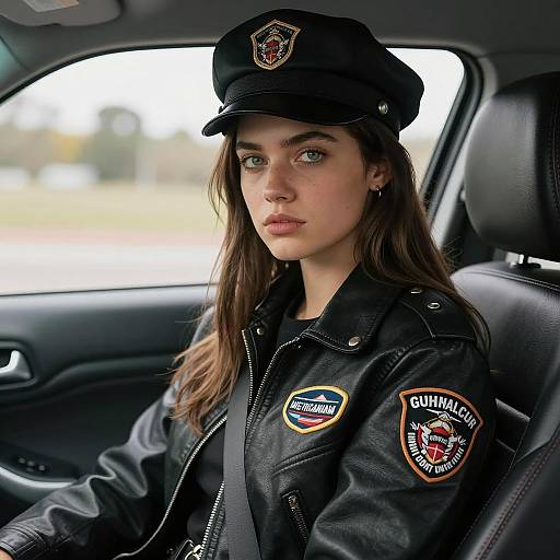 Photorealistic Portrait of a Driver Girl