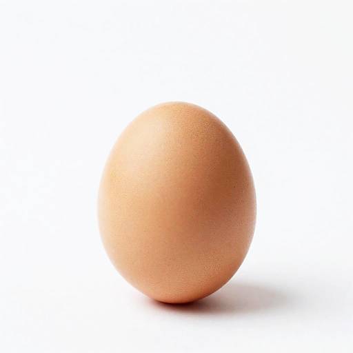 Minimalist Solo Egg on White Background