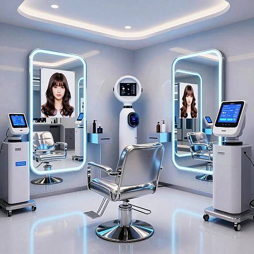 Futuristic Neon Hair Salon