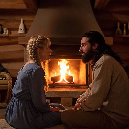 Cozy Cabin Intimate Evening Scene