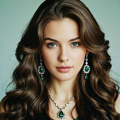 Realistic Girl with Brown Lace Front Wig