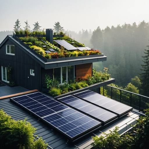 Eco-friendly Home with Vertical Garden and Solar Panels