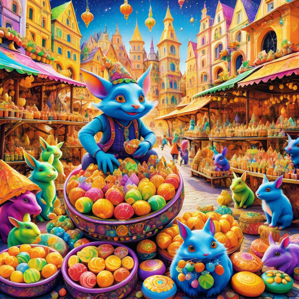 Charming Goblin in a Whimsical Market