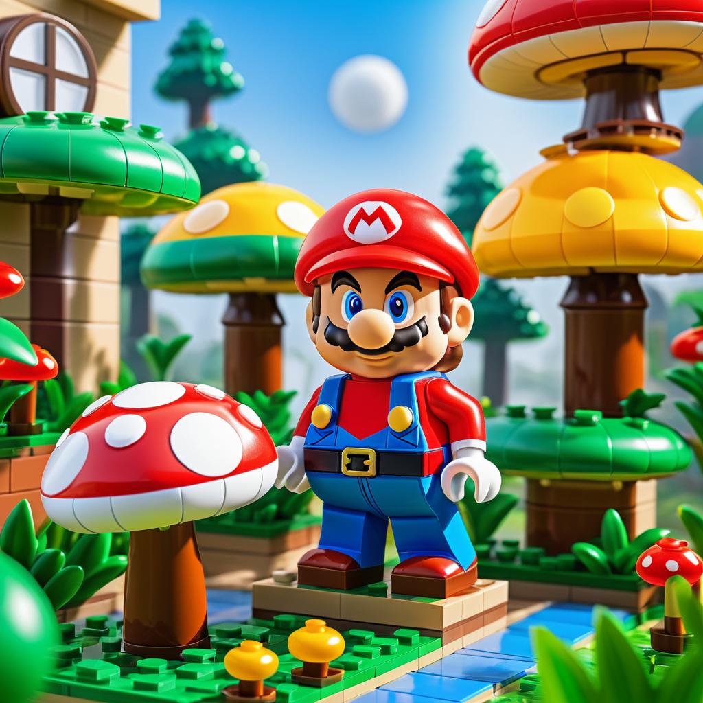 Mario as a Detailed Lego Figurine