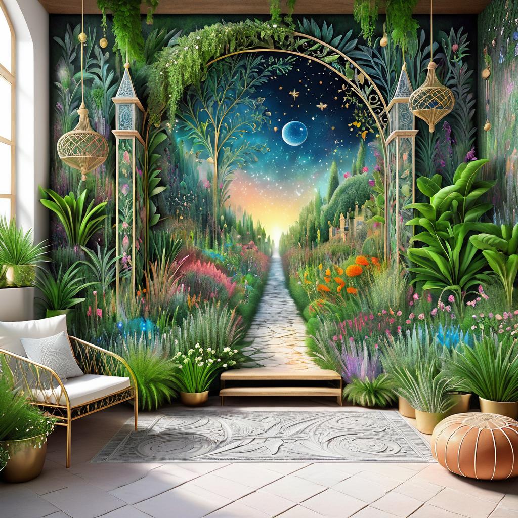 Magical Bohemian Garden Wall Mural