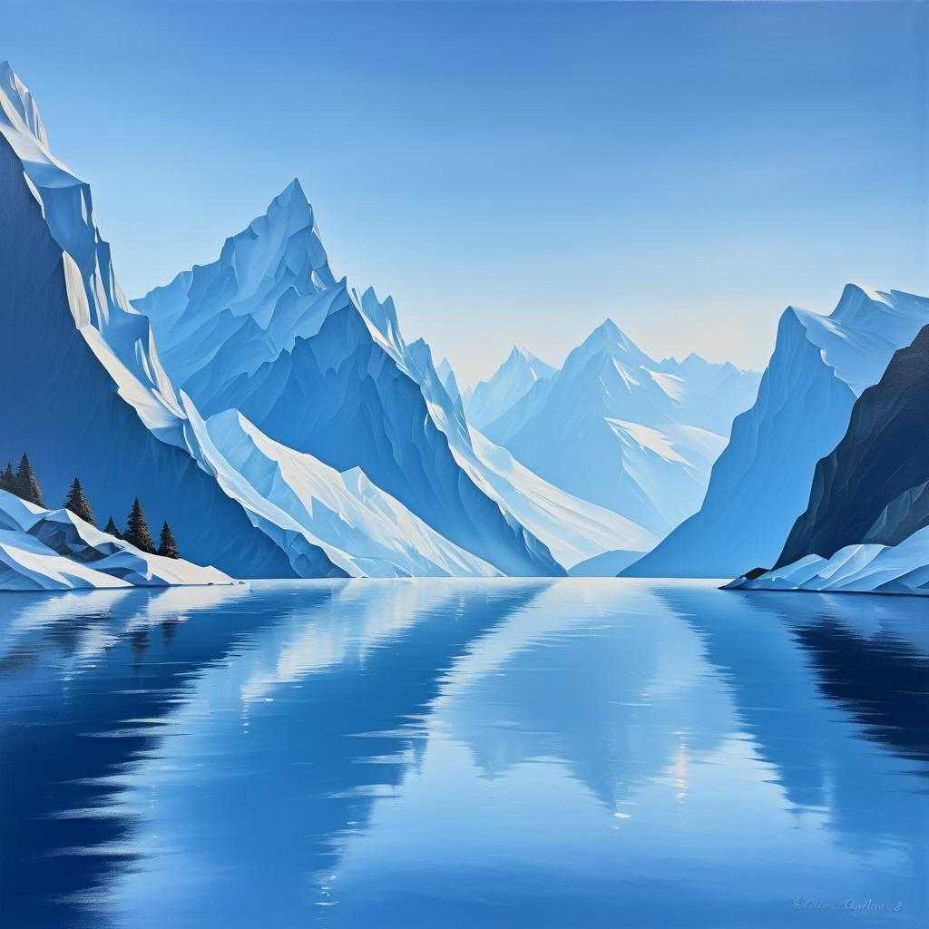 Serene Fjord with Snowy Peaks Art