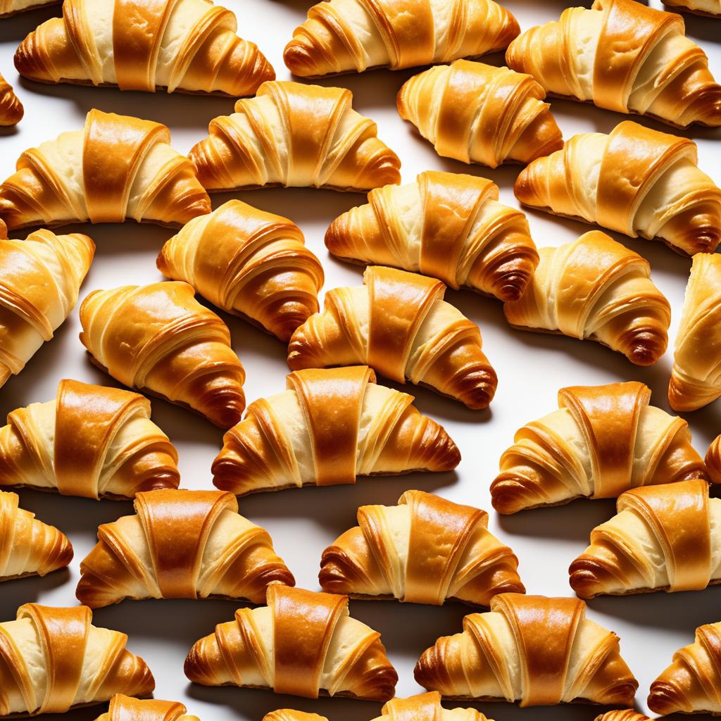 Photorealistic French Croissants in Natural Light