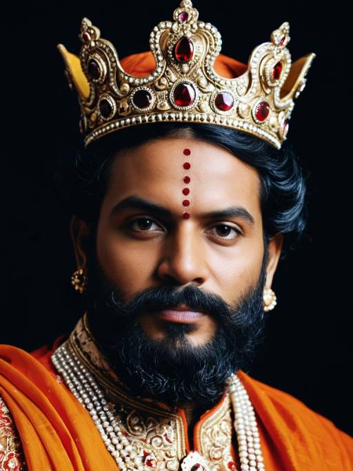 Elegant Shivaji Maharaj Costume Headshot