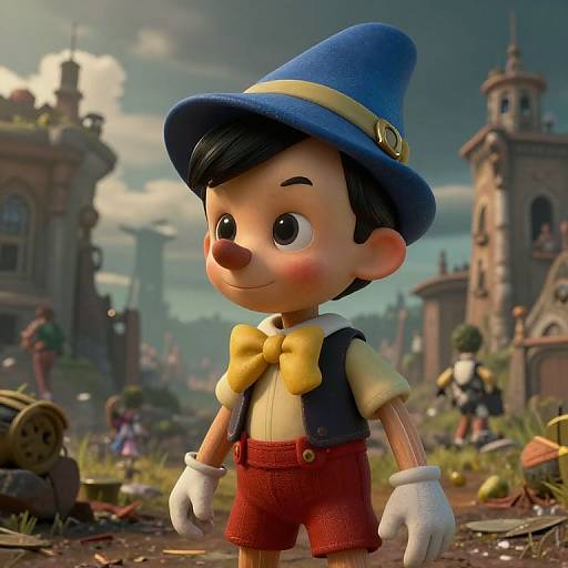 Dystopian Pinocchio Futuristic Awe