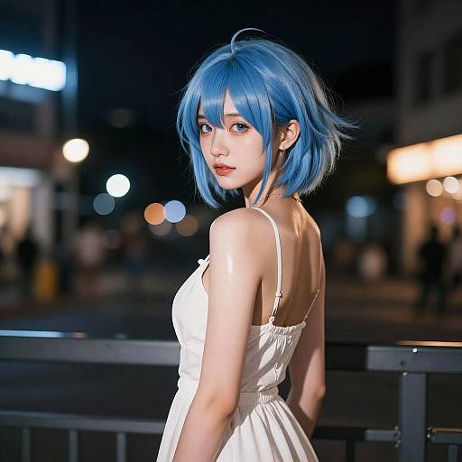 Ultra-Detailed Night City Girl Illustration