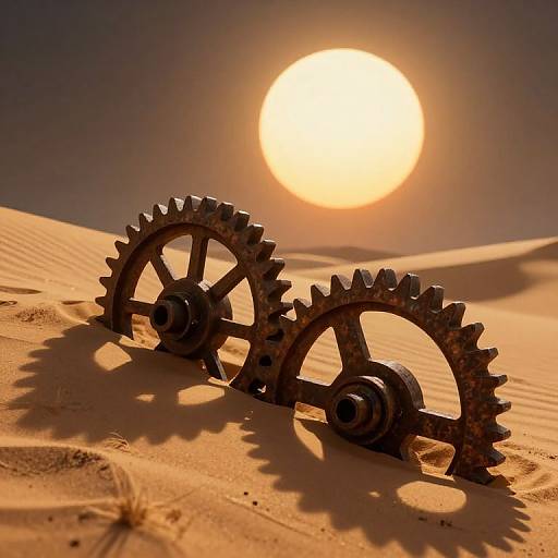 Rusted Gears in Mechanical Eclipse