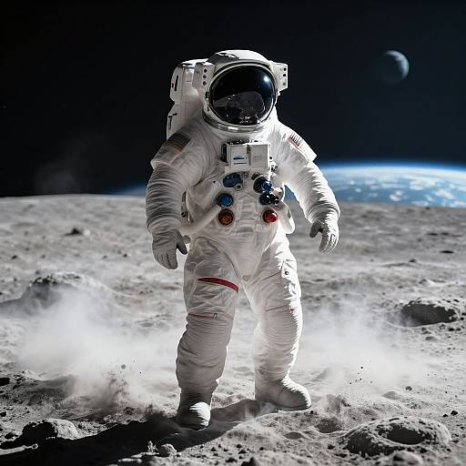 Moonwalk in Photorealistic Space Suit