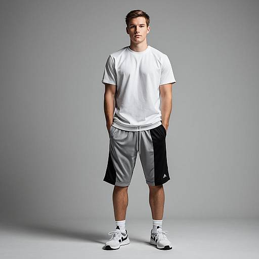 Young Man in Casual Athletic Wear