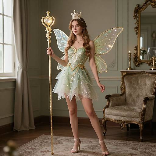Fairy with Wand and Crown
