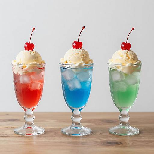 Colorful Ice Cream Dessert Display