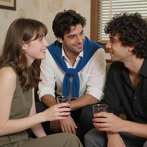 Casual Gathering with Colorful Drinks