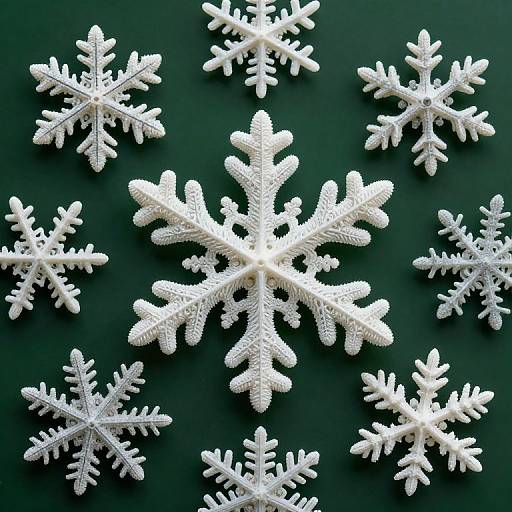 Intricate Snowflake Radiolarians Ensemble