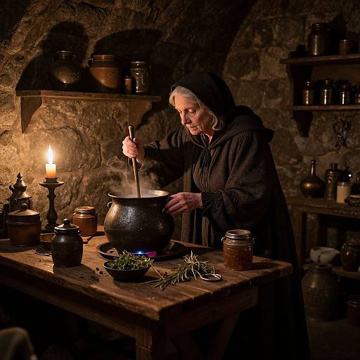17th-Century Witch's Potion Laboratory