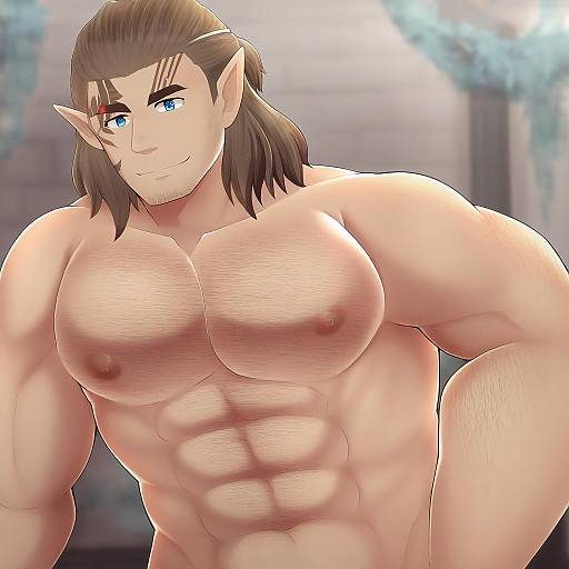 Illustration of Halsin, baldur's gate in the style of Masa masa