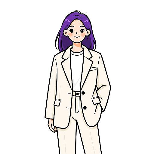 Minimalist Woman in Cream Blazer