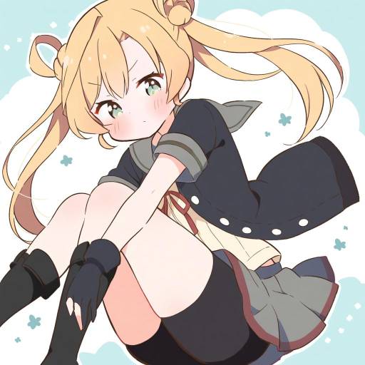 Illustration of Abukuma kai ni (kancolle), kantai collection in the style of Saku usako (rabbit)