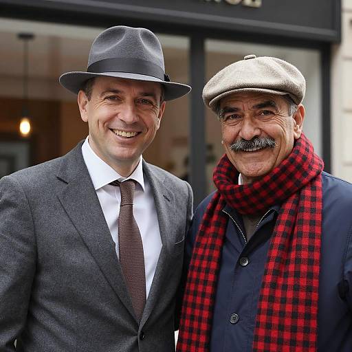 Charming Portrait of Two Well-Dressed Men