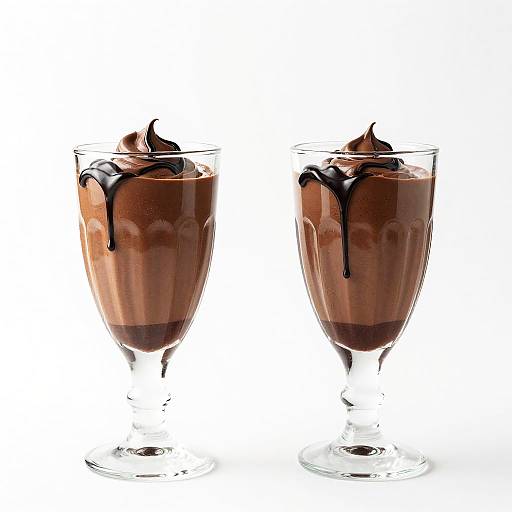 Elegant Chocolate Mousse in Glass Cups