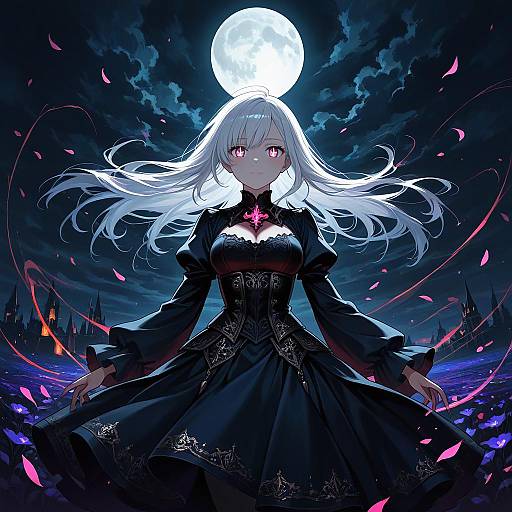 Enchanting Nightscape with Delicate Beauty