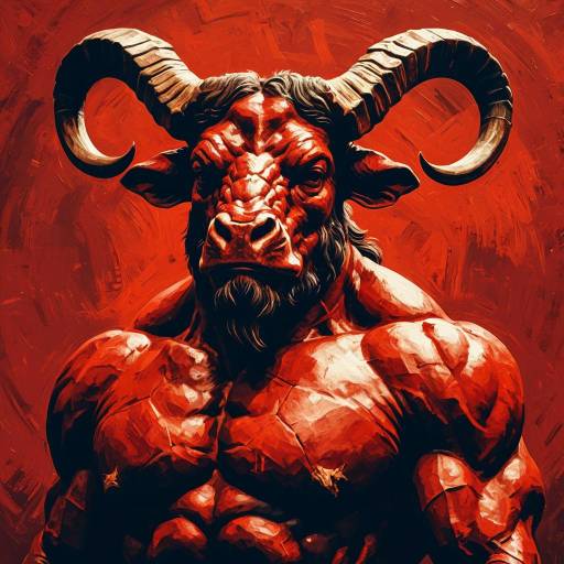 Minotaur in Minimalistic Renaissance Style