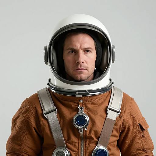 Man in Brown Space Suit