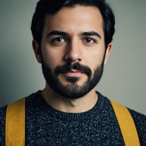 Portrait of a Man with Beard and Mustache