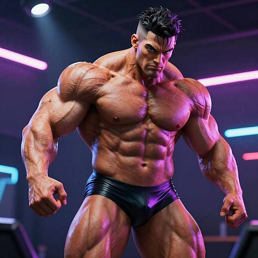 Futuristic Gigachad Bodybuilding Showdown