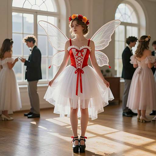 Elegant Fairy Costume in Bright Setting