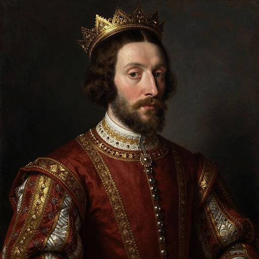 Regal Renaissance Portrait in Oil