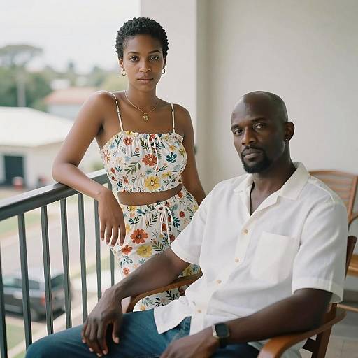 Casual Balcony Moment: A Film-Style Capture